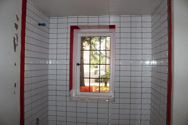 A window in the shower...